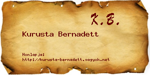 Kurusta Bernadett névjegykártya