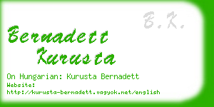 bernadett kurusta business card